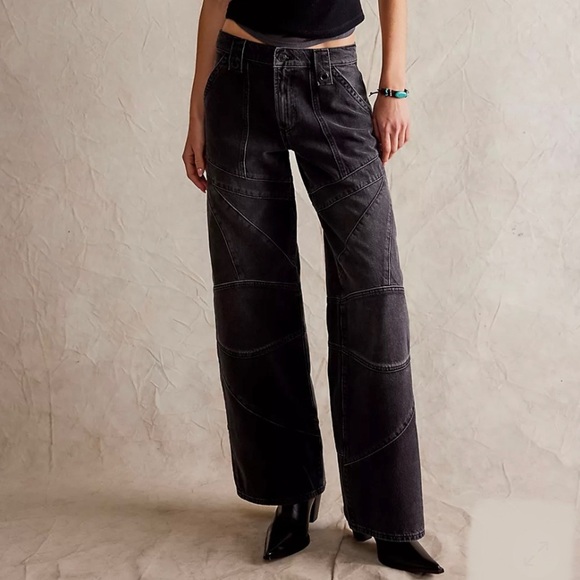 Free People Denim - NEW Free People We The Free Unknown Reasons Moto Straight Jeans